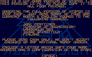 Utopos atari screenshot